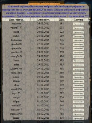 Модуль биржа рефералов